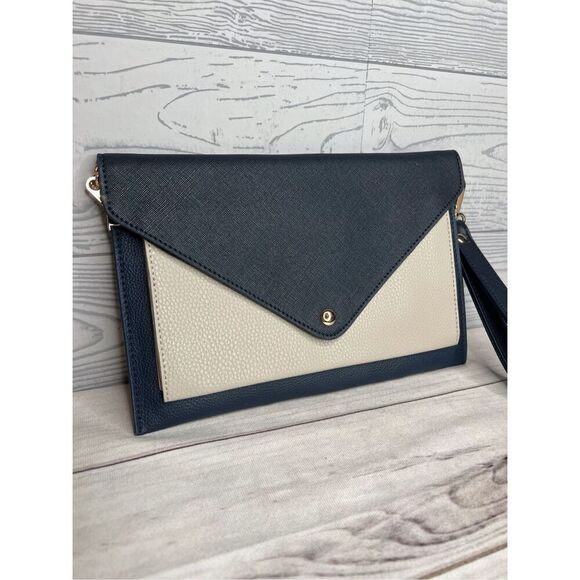 Forever 21 Blue/Beige Clutch - Picture 2 of 5